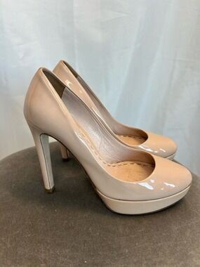Miu Miu Classic Nude Patent Platform High Heels 35